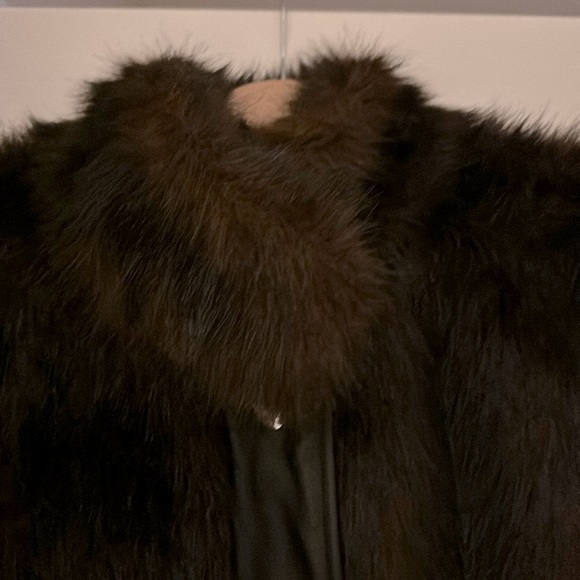 Like New Rachel Zoe real leather faux fur trim coat - Picture 2 of 10